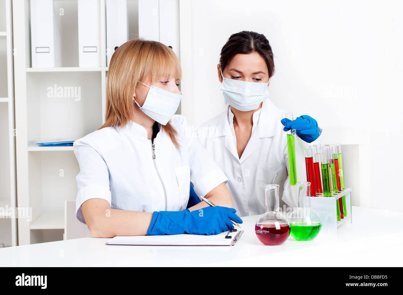 portrait of group chemists Stock Photo