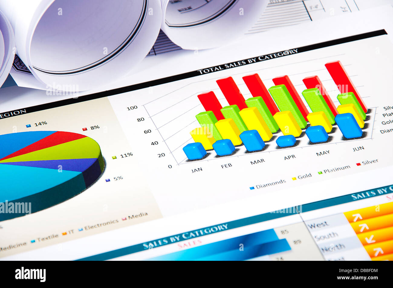 charts, documents, blueprint Stock Photo - Alamy