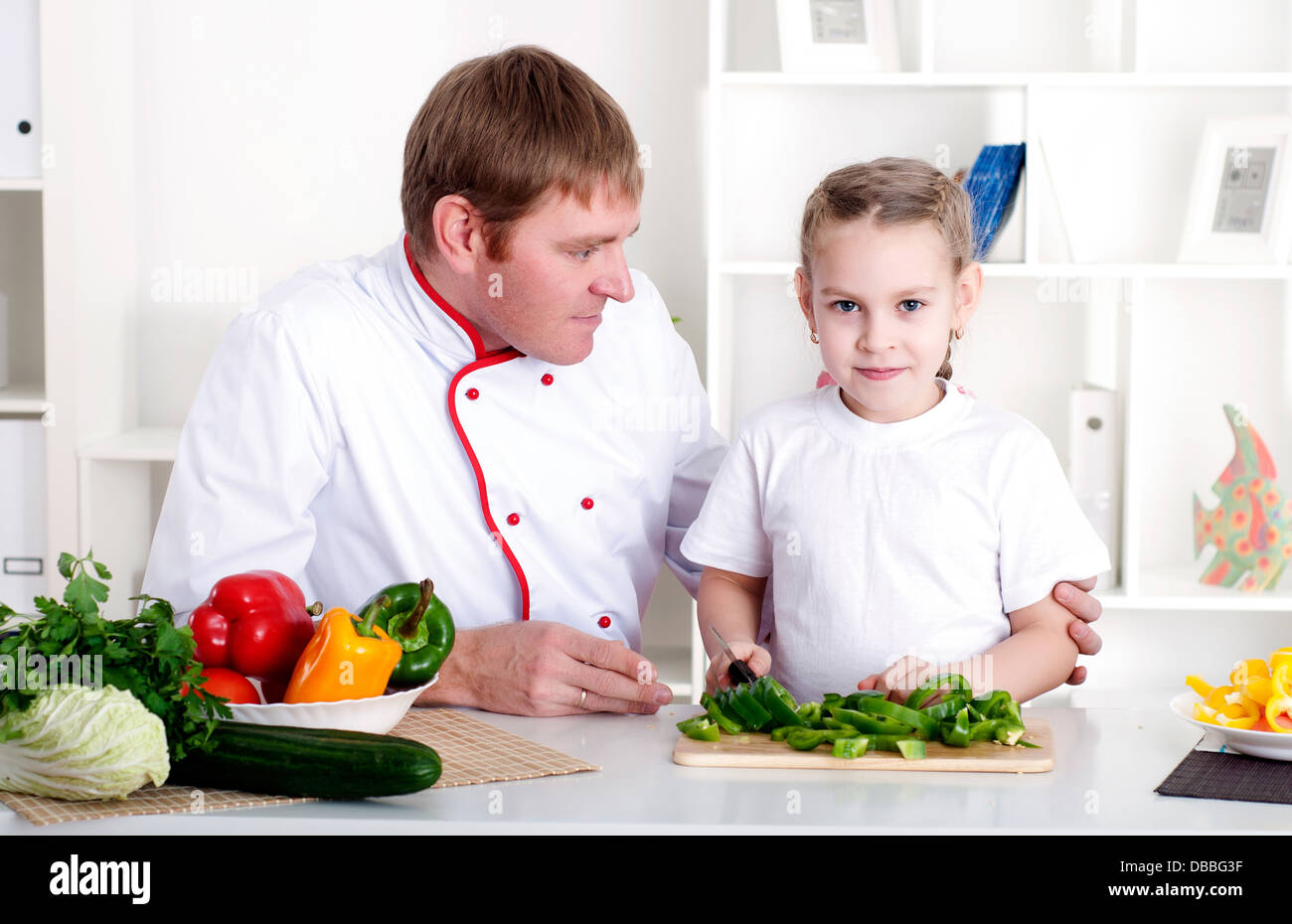 family cooking together Stock Photo Alamy
