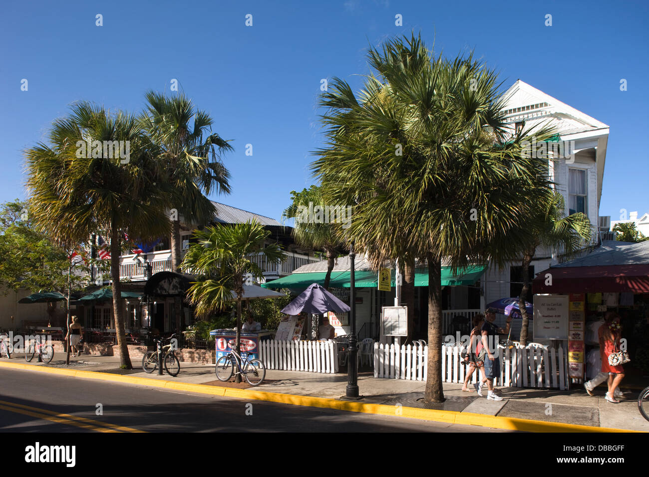 DUVAL STREET SHOPS KEY WEST OLD TOWN HISTORIC DISTRICT FLORIDA USA