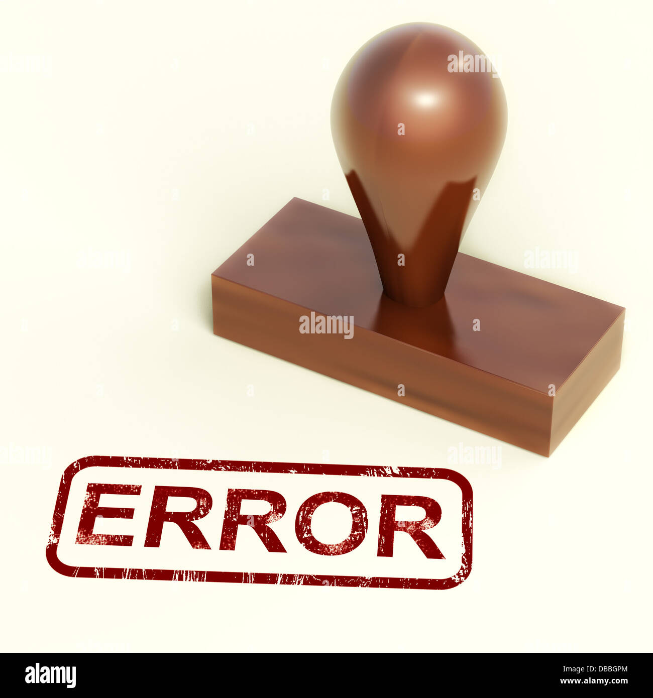Error Stamp Shows Mistake Fault Or Defects Stock Photo