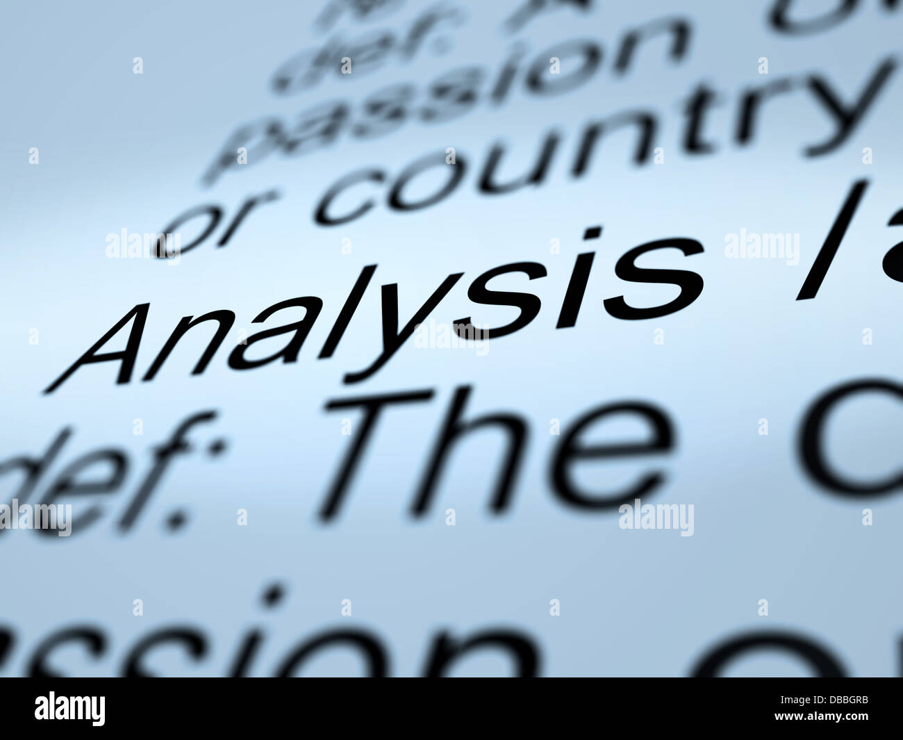 Analysis Definition Closeup Showing Probing Study Or Examining Stock