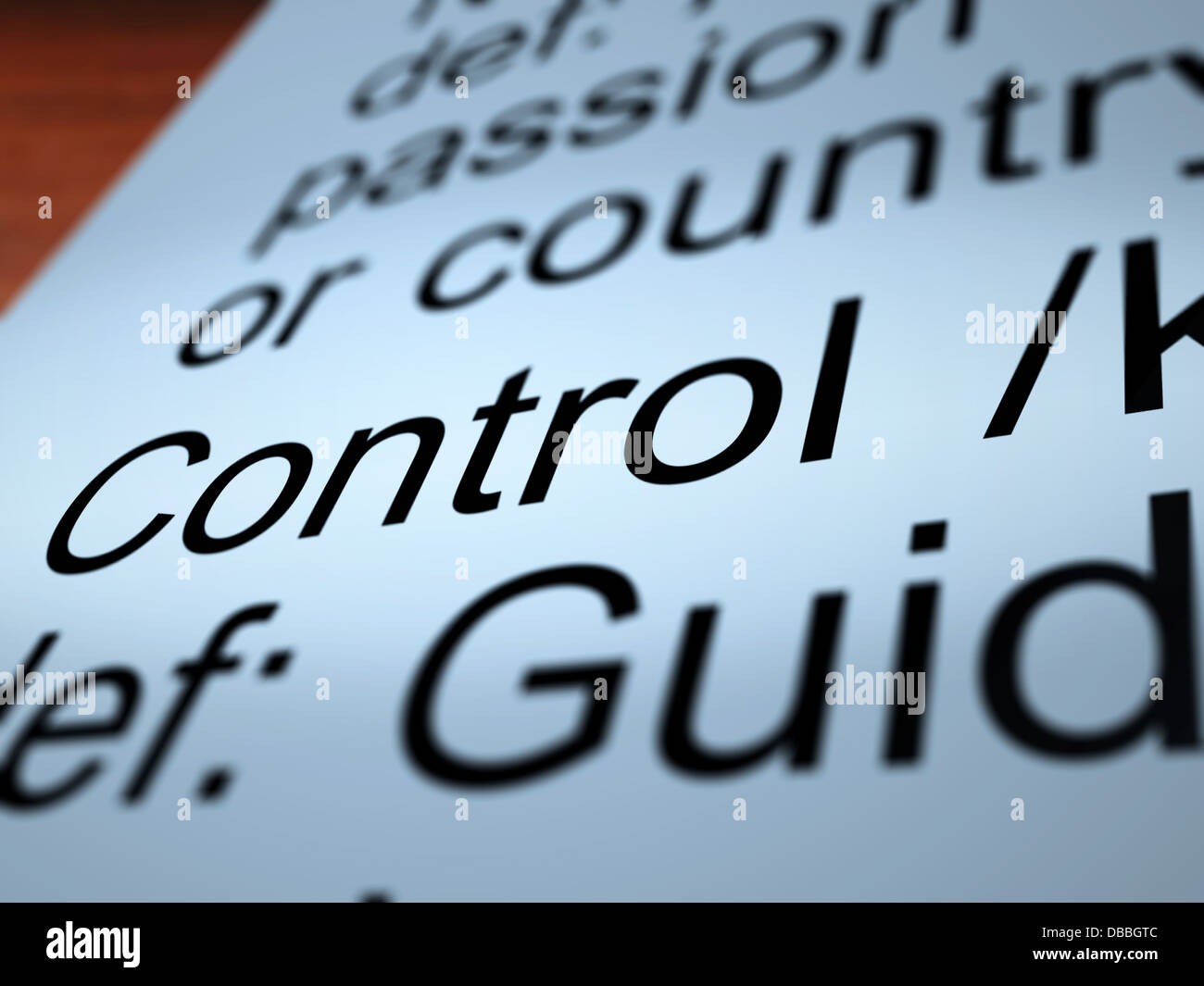 Control Definition Closeup Showing Remote Operation Stock Photo Alamy