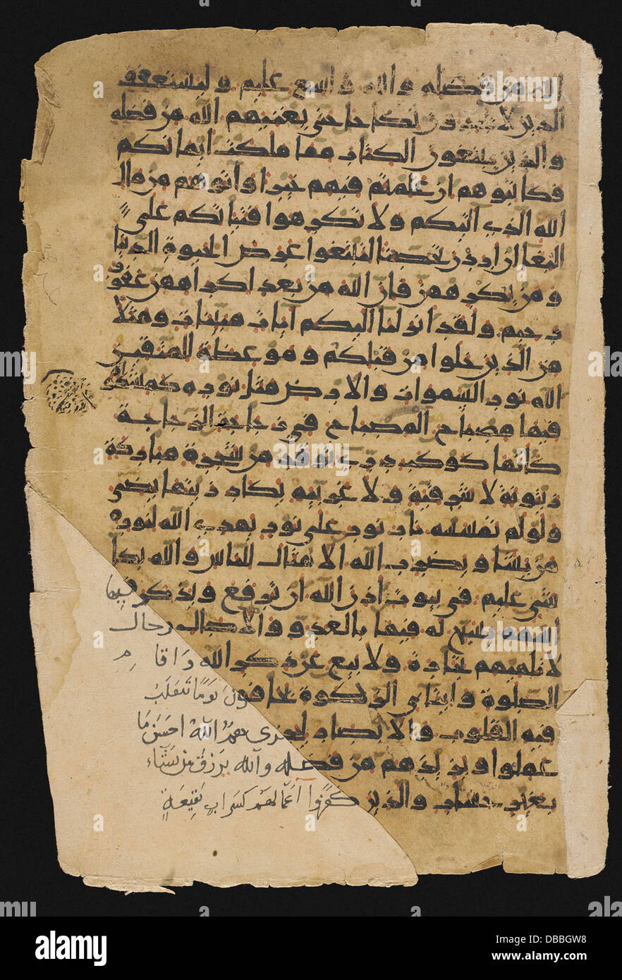 These two pages from a Qur'anic manuscript represent the beauty of ...