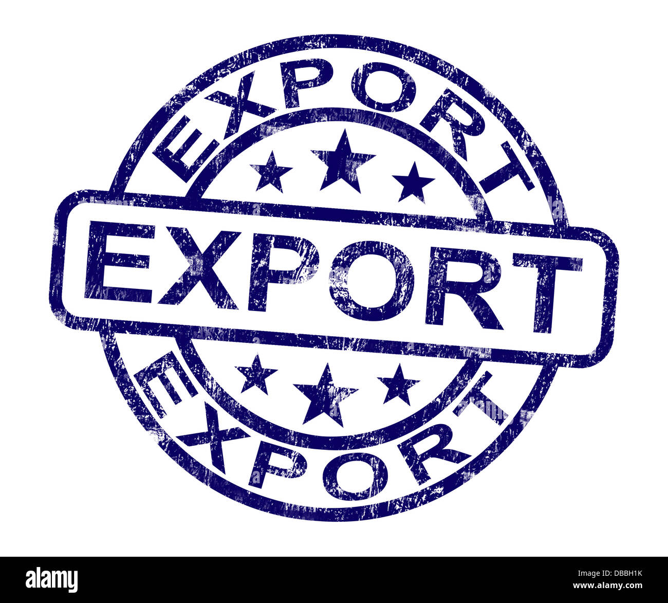 Export Stamp Showing Global Distribution Stock Photo