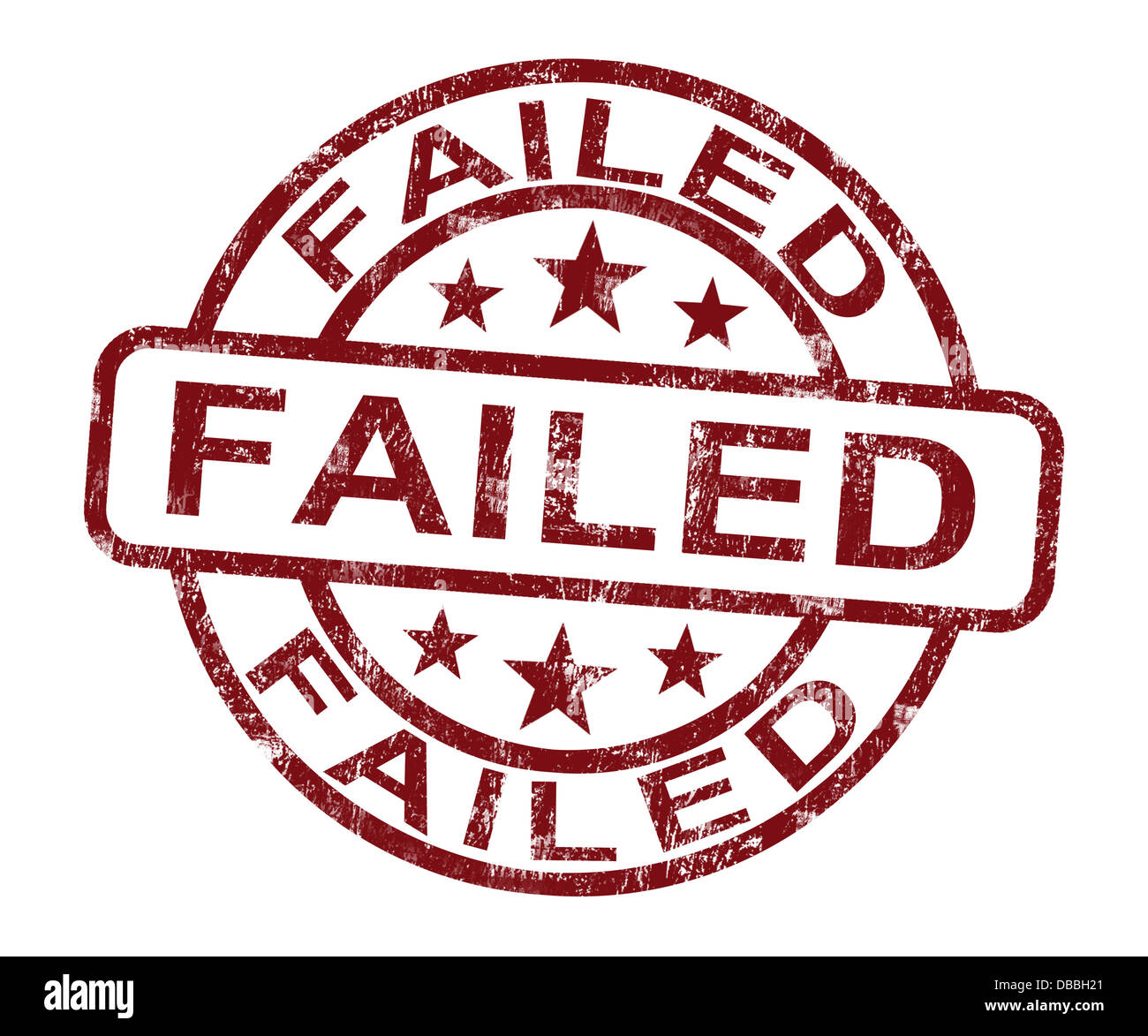 Failed Stamp Showing Reject Or Failure Stock Photo