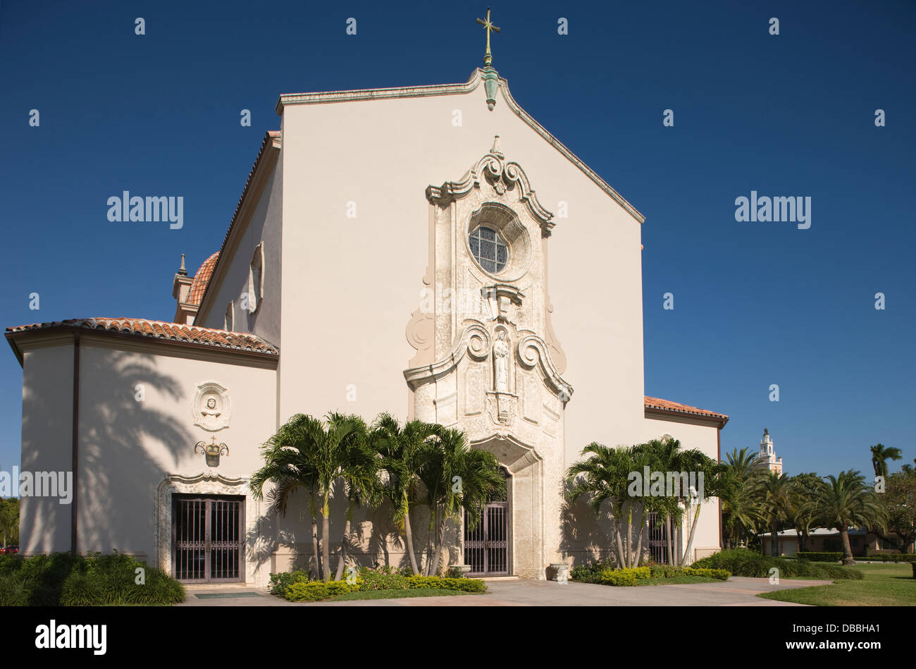 CHURCH OF THE LITTLE FLOWER CORAL GABLES FLORIDA USA Stock Photo Alamy