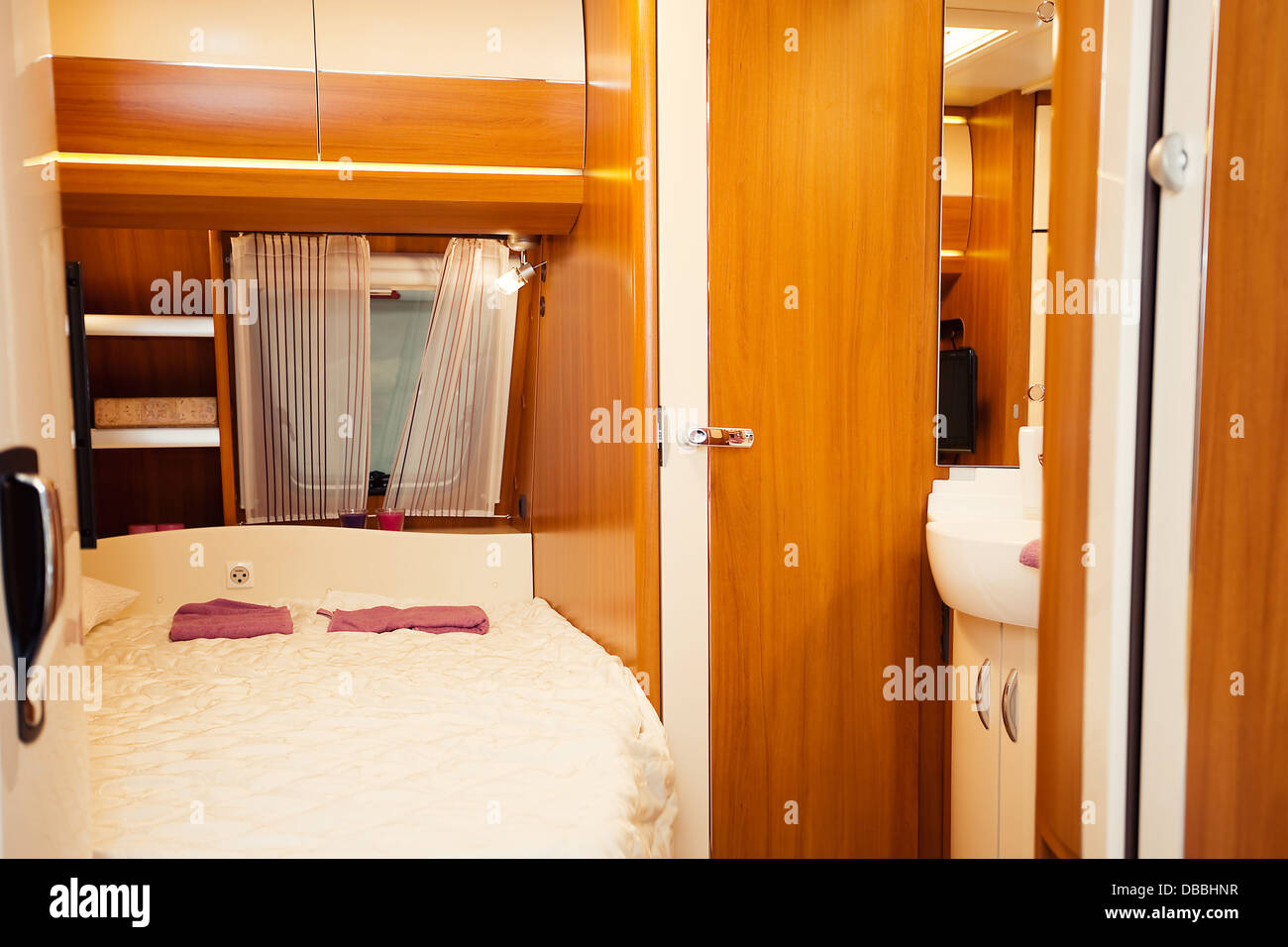 Bedroom Interior Of Mobile Home Stock Photo 58647731 Alamy