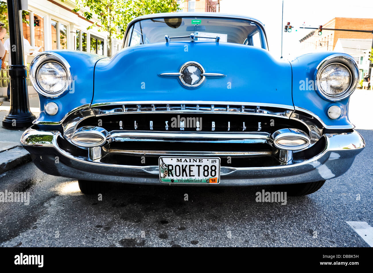 SACO MAINE - JULY 27: old american car in a annual exhibition on July