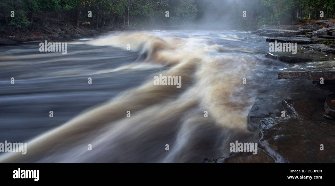 Rushing Water At The Sturgeon River In Michigan's Upper Peninsula