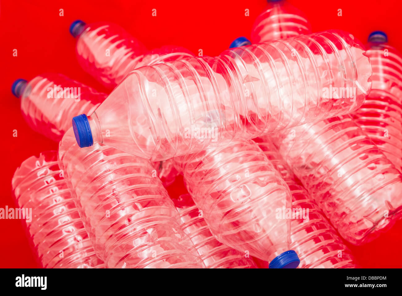 Empty bottles of mineral water Stock Photo Alamy