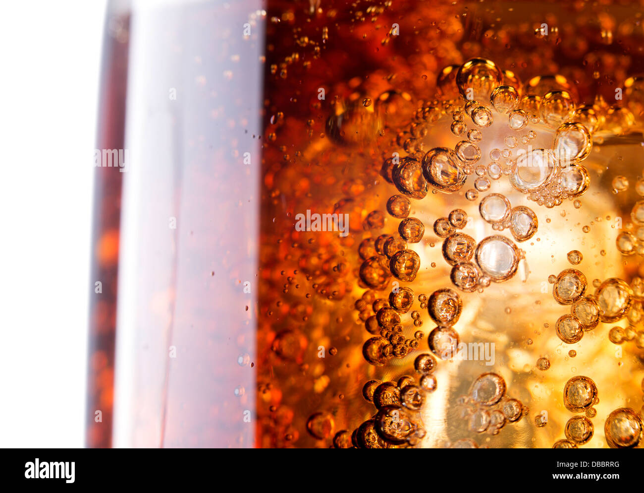 Close up view of the ice cubes in cola background Stock Photo - Alamy