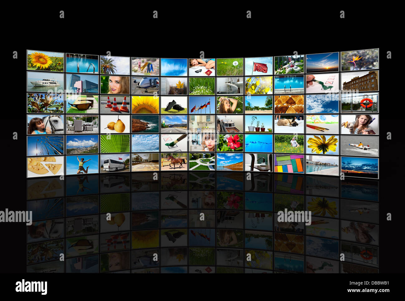 Screens multimedia panel Stock Photo - Alamy