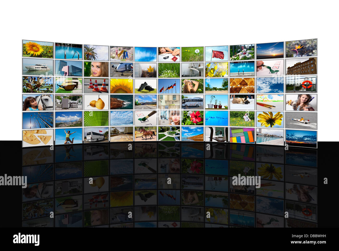 Screens multimedia panel Stock Photo - Alamy