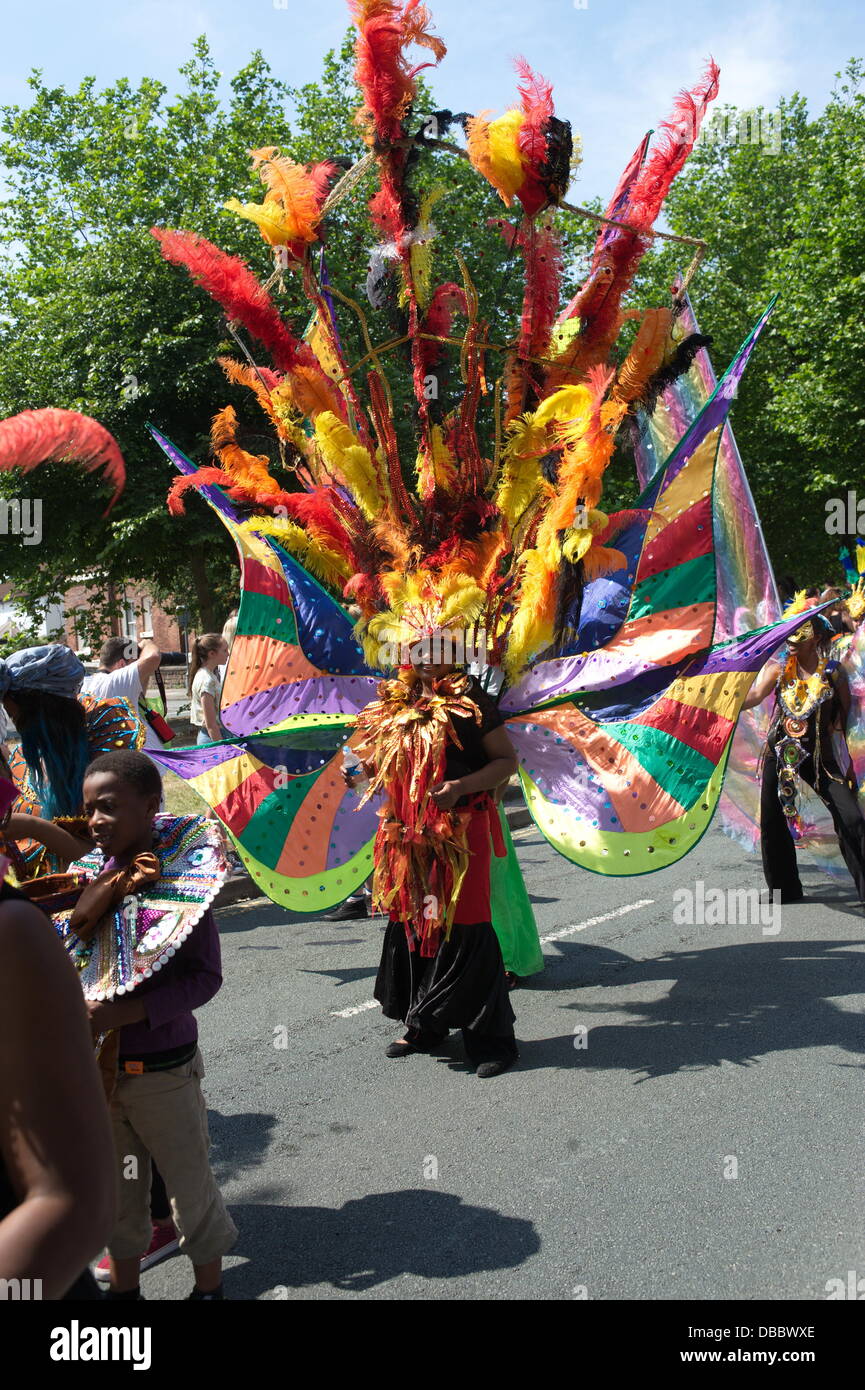 Liverpool, UK. 27th July, 2013. Colourful costume. Brouhaha