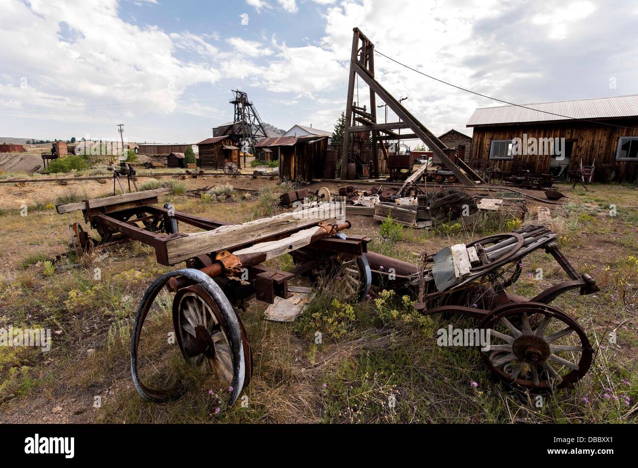 July 27, 2013 Butte, Montana, U.S. Artifacts of the mining industry