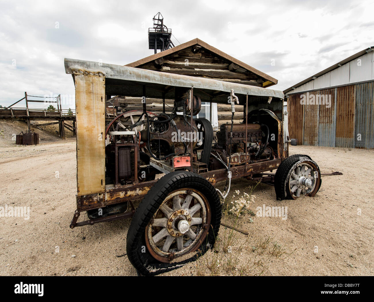 July 27, 2013 Butte, Montana, U.S. Artifacts of the mining industry