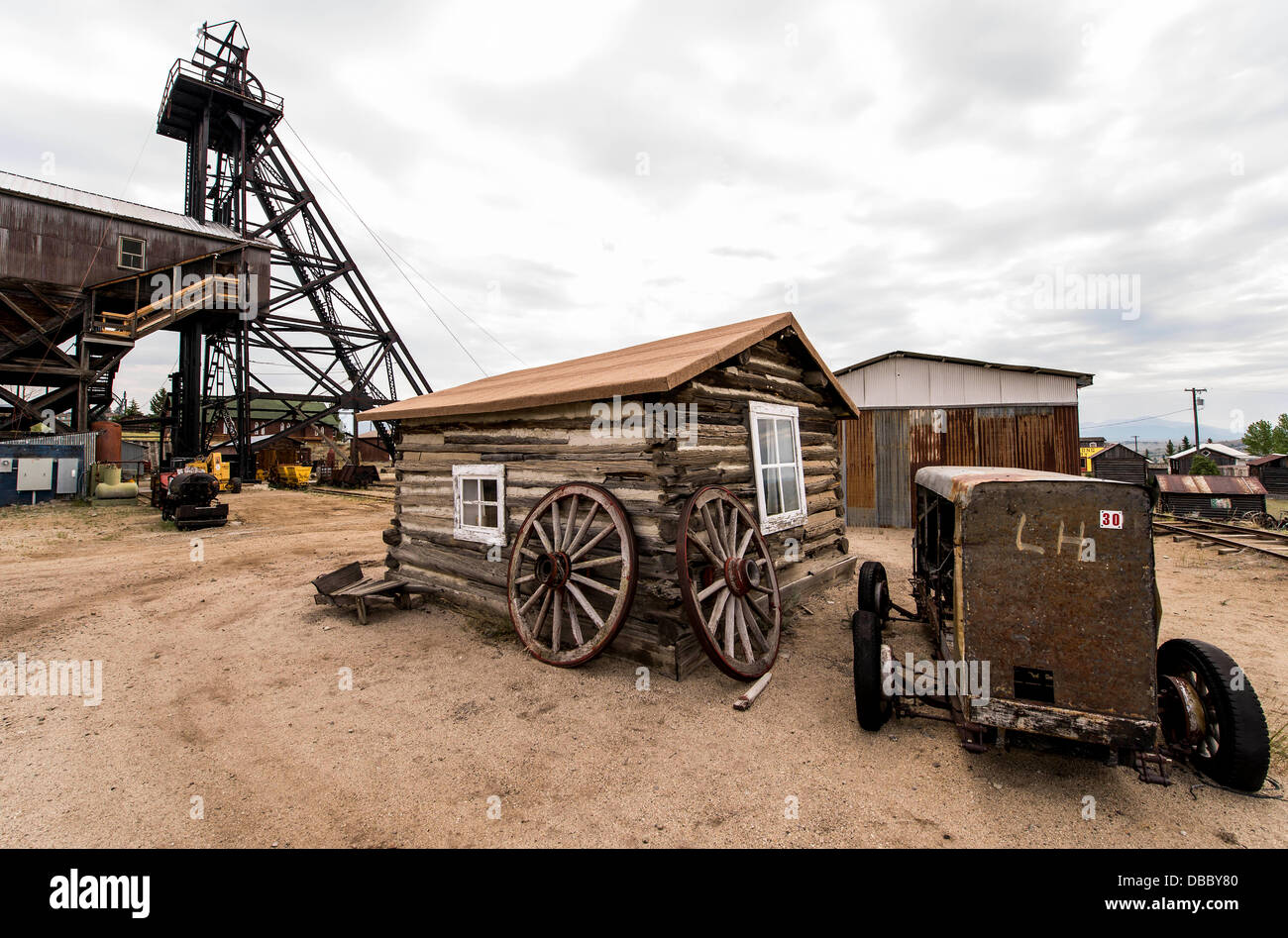 July 27, 2013 Butte, Montana, U.S. Artifacts of the mining industry