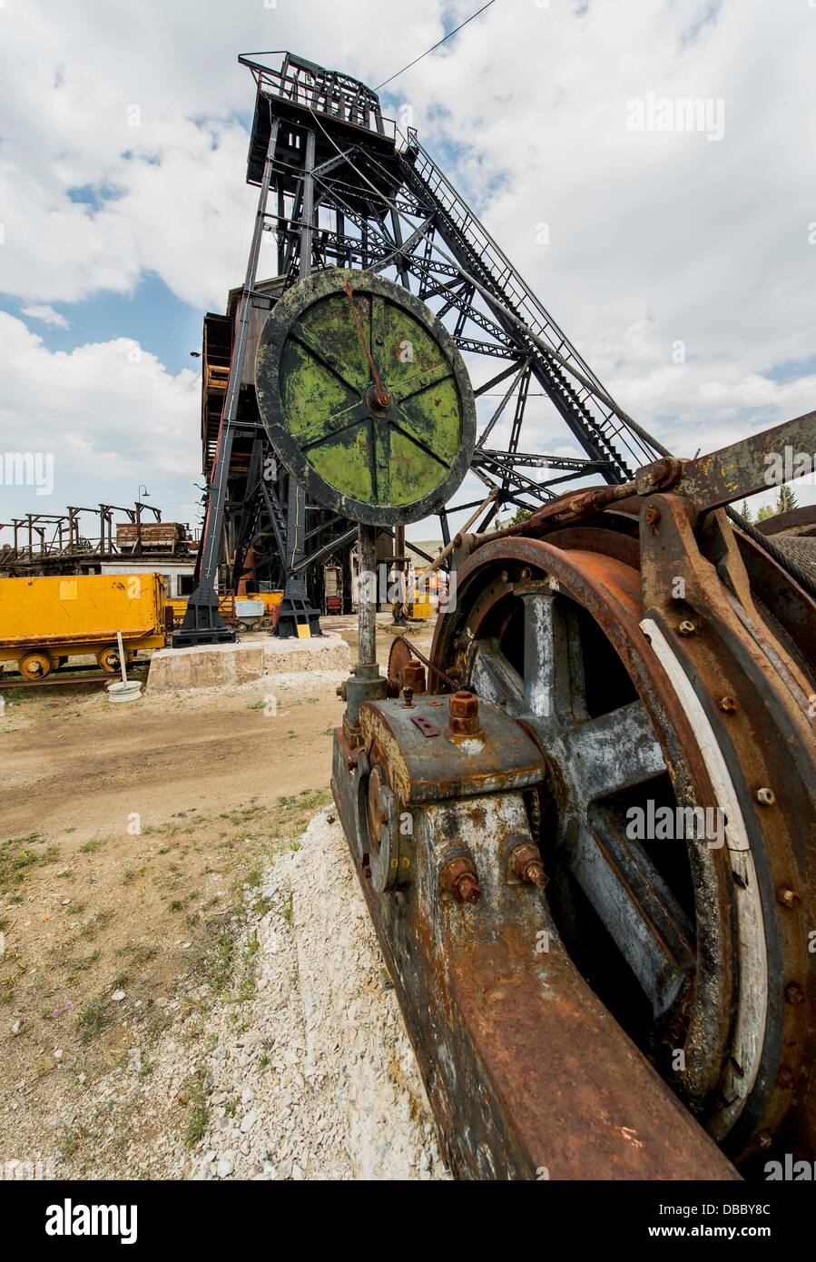 July 27, 2013 Butte, Montana, U.S. Artifacts of the mining industry