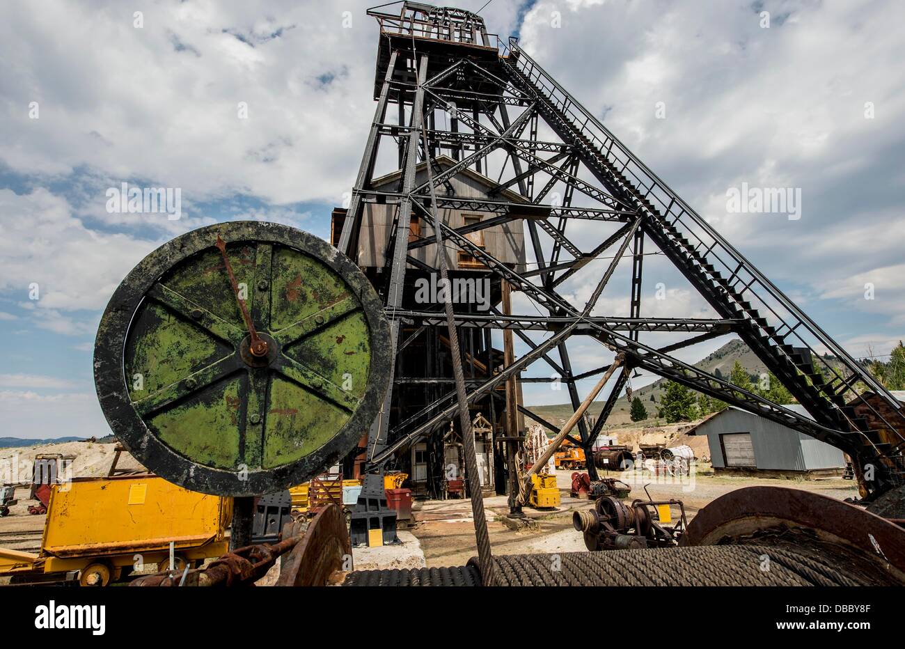 July 27, 2013 Butte, Montana, U.S. Artifacts of the mining industry