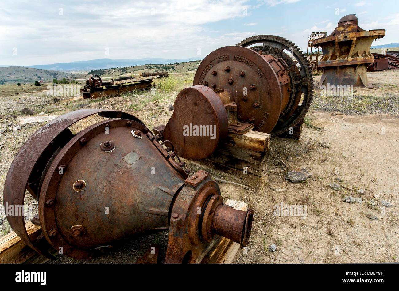 July 27, 2013 Butte, Montana, U.S. Artifacts of the mining industry