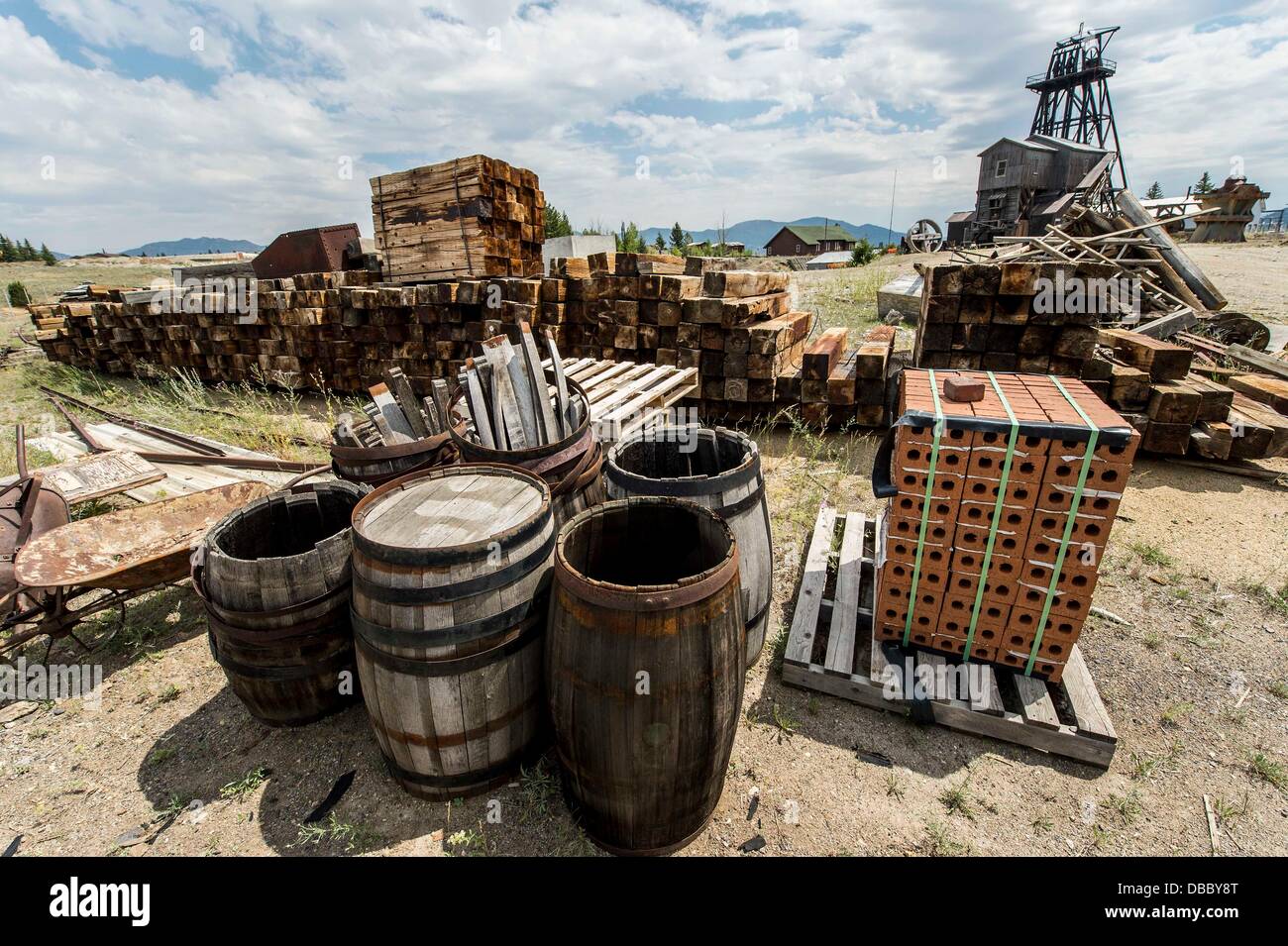 July 27, 2013 Butte, Montana, U.S. Artifacts of the mining industry