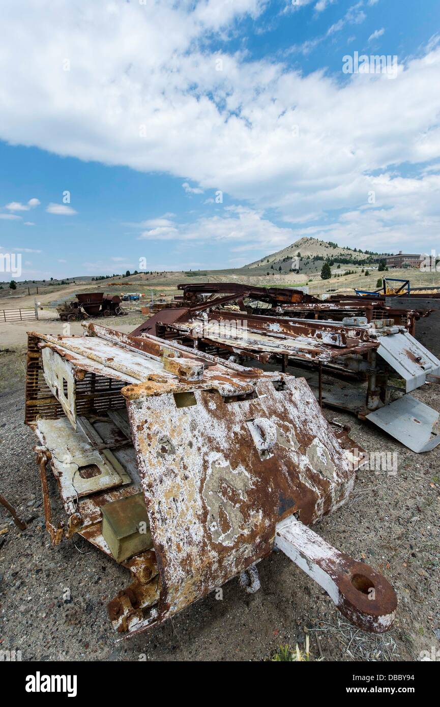 July 27, 2013 Butte, Montana, U.S. Artifacts of the mining industry