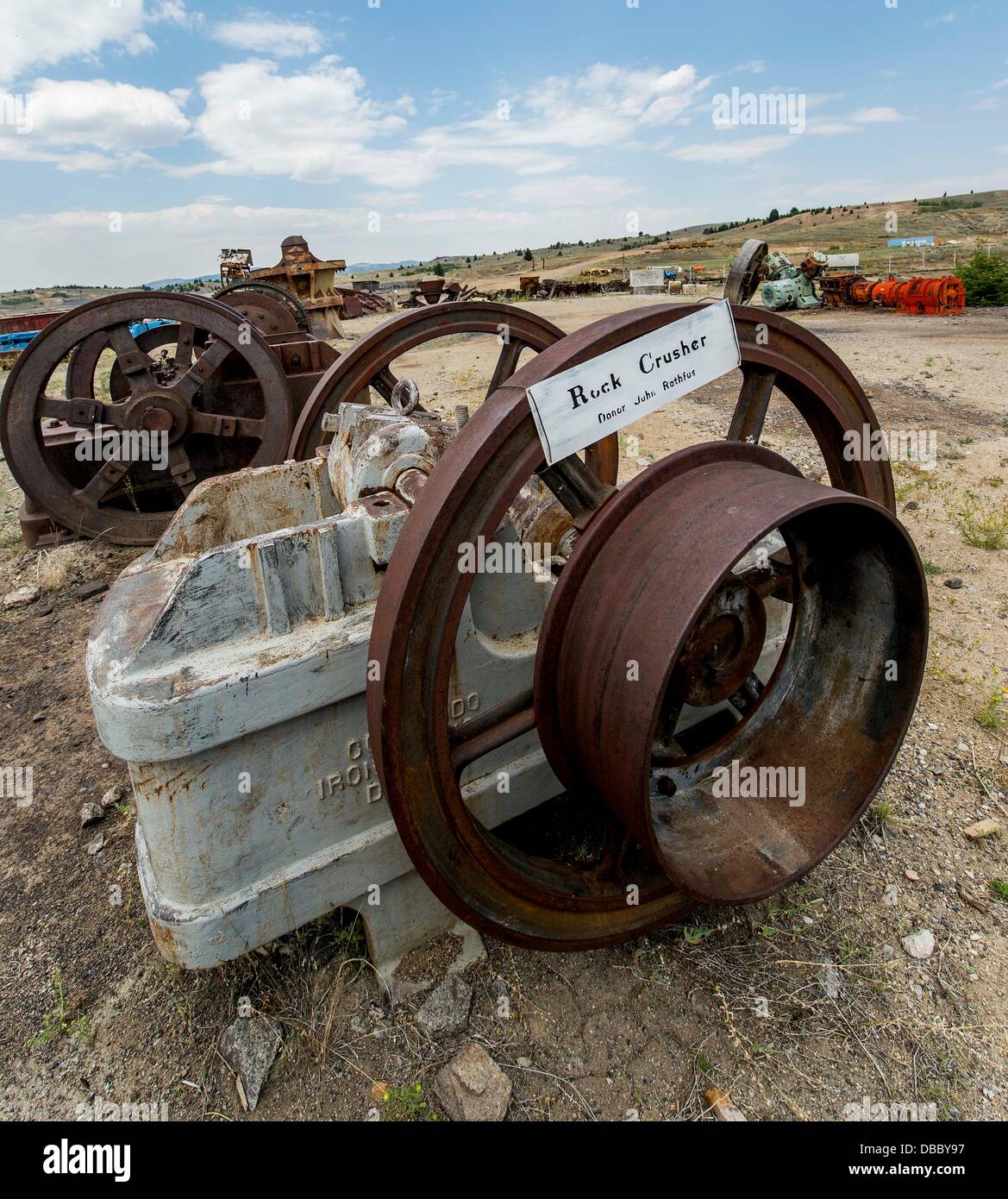 July 27, 2013 Butte, Montana, U.S. Artifacts of the mining industry