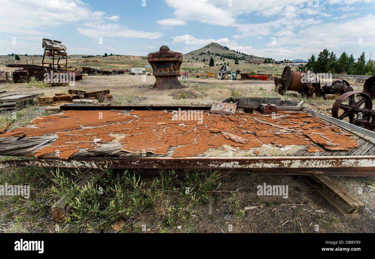 July 27, 2013 Butte, Montana, U.S. Artifacts of the mining industry