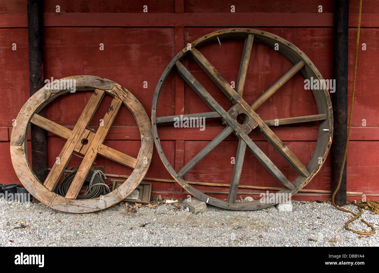 July 27, 2013 Butte, Montana, U.S. Artifacts of the mining industry
