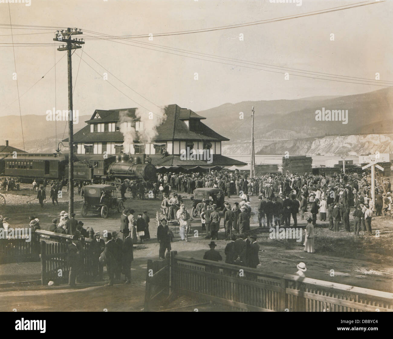 1st Passenger Train to Penticton 31st May 1915 (HS85-10-30388) Stock Photo