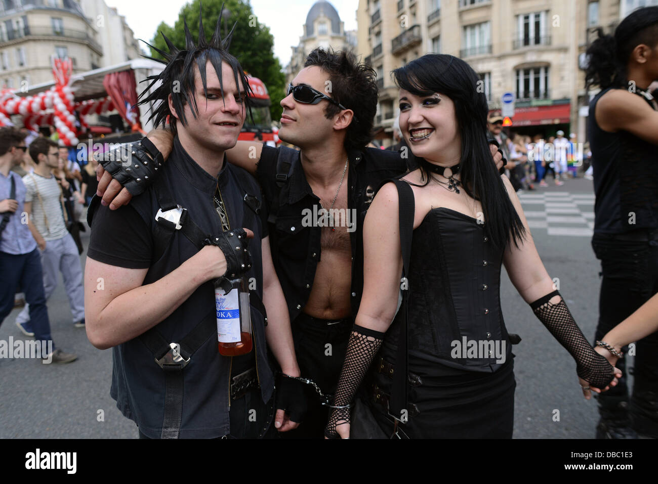 French punks take part in the Pride Parade in Paris, France. Stock Photo