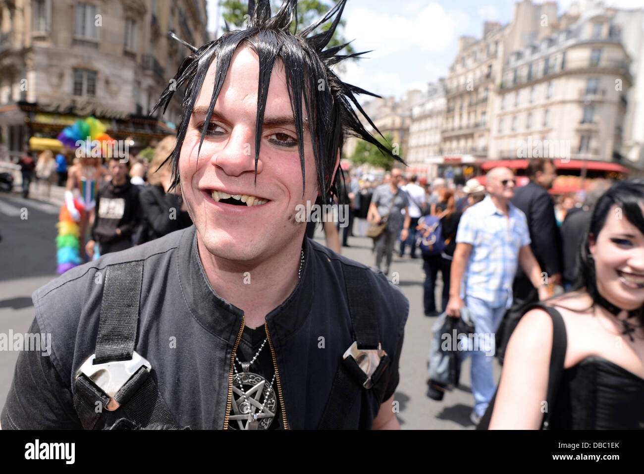 French punks take part in the Pride Parade in Paris, France. Stock Photo