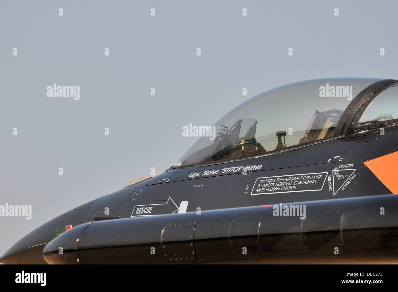 The Royal Netherlands Air Force Dutch F-16 Solo Display Team is currently  based at Volkel Air Base in the Dutch province of North Brabant Stock Photo  - Alamy