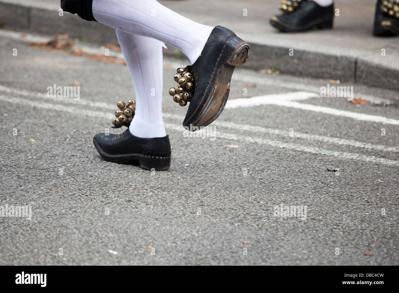 Morris dancers feet and shoes Stock Photo