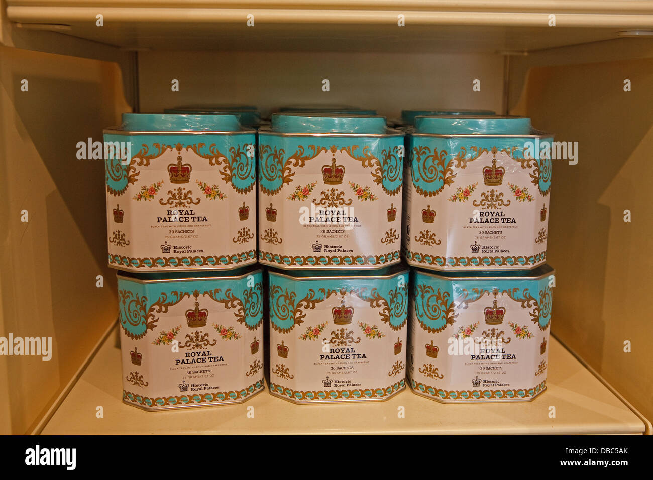 Royal Palace tea on sale at Kensington Palace London Stock Photo Alamy