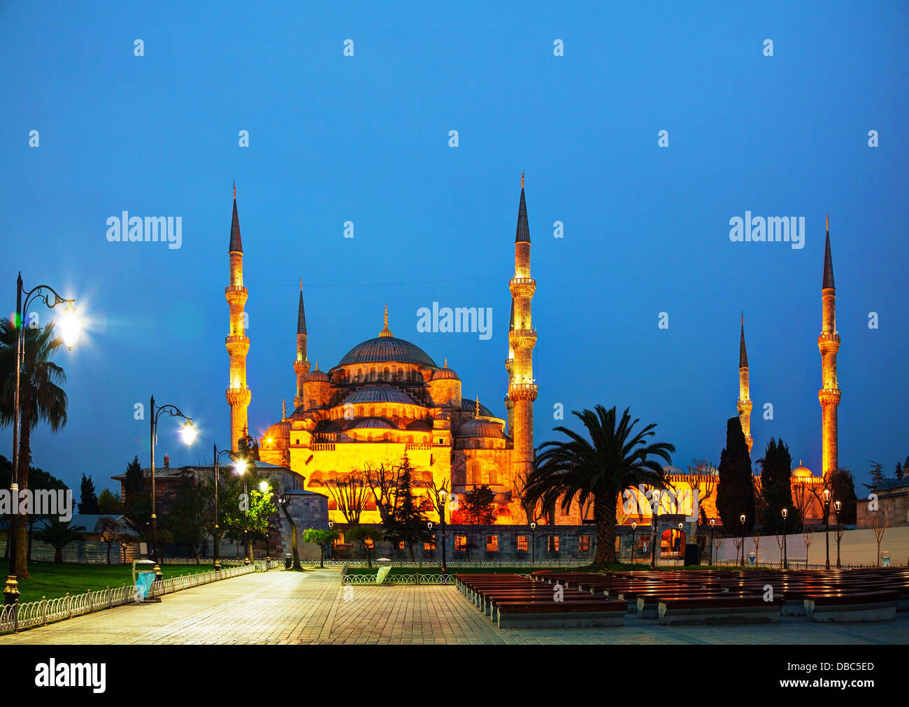 Sultan Ahmed Mosque (Blue Mosque) in Istanbul in the morning Stock ...