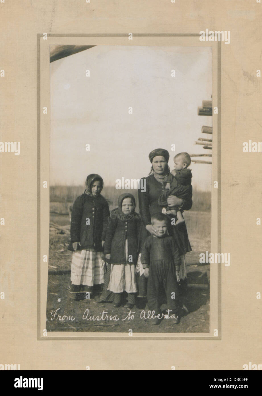 This image depicts the migration journey from Austria to Alberta ...