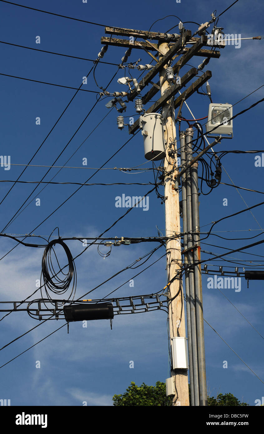 Utility Pole And Wires High Resolution Stock Photography and Images Alamy