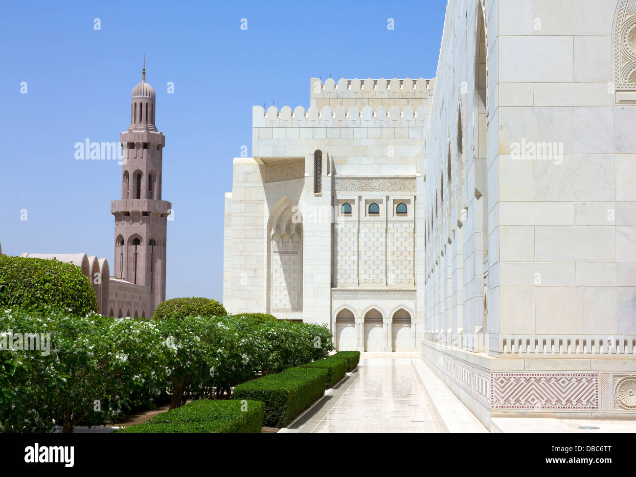 Sultan Qaboos Grand Mosque in Muscat, Oman. Stock Photo