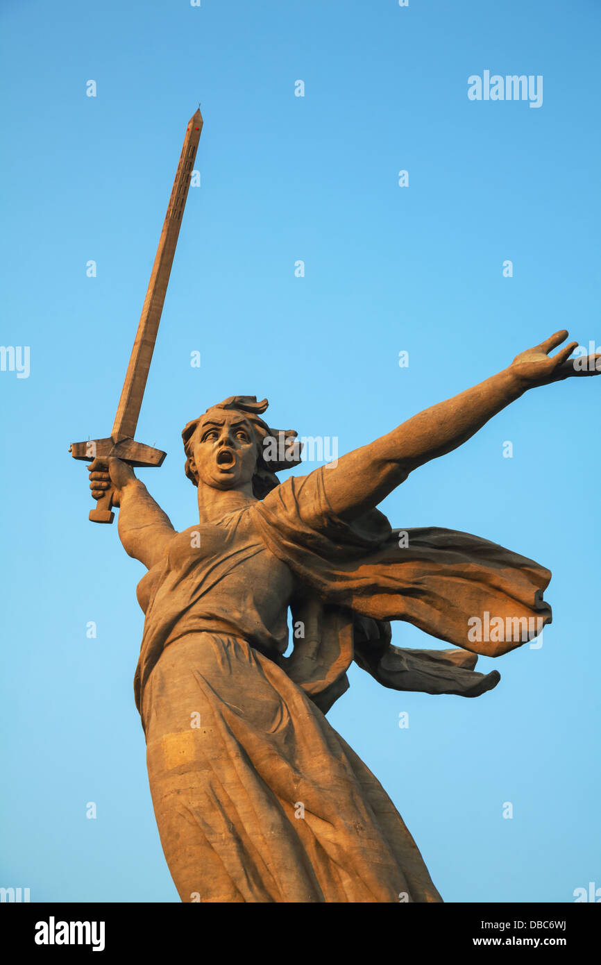 'The Motherland calls!' monument in Volgograd, Russia. Stock Photo