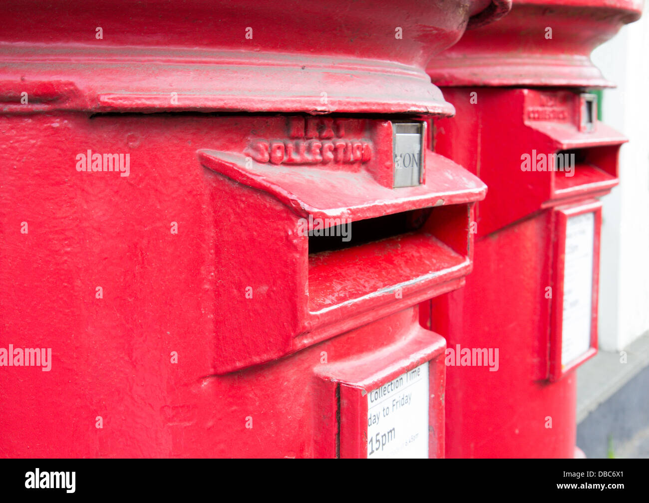 British red mail boxes closeup Stock Photo Alamy
