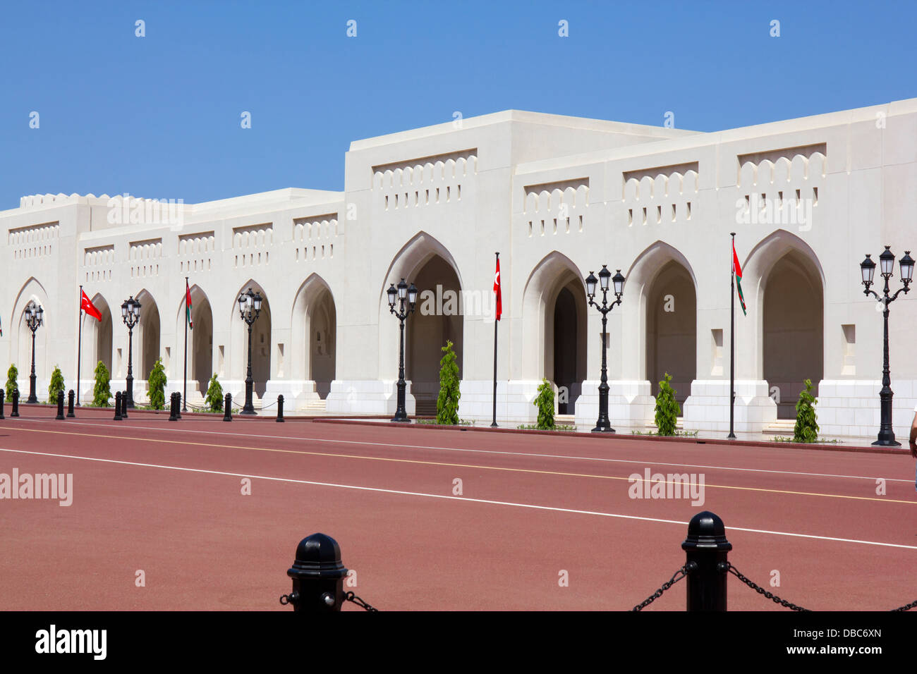 part of the Al Alam Palace in old Muscat, Oman Stock Photo - Alamy