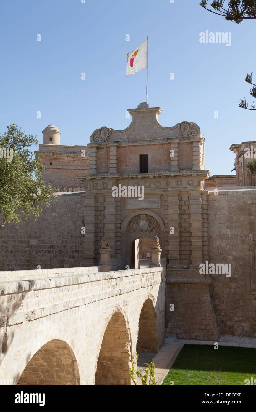 Mdina Gate, Mdina, Malta Stock Photo - Alamy