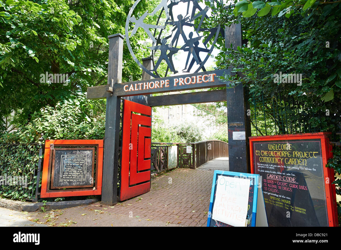 Calthorpe Project Community Garden Gray's Inn Road London UK Stock Photo