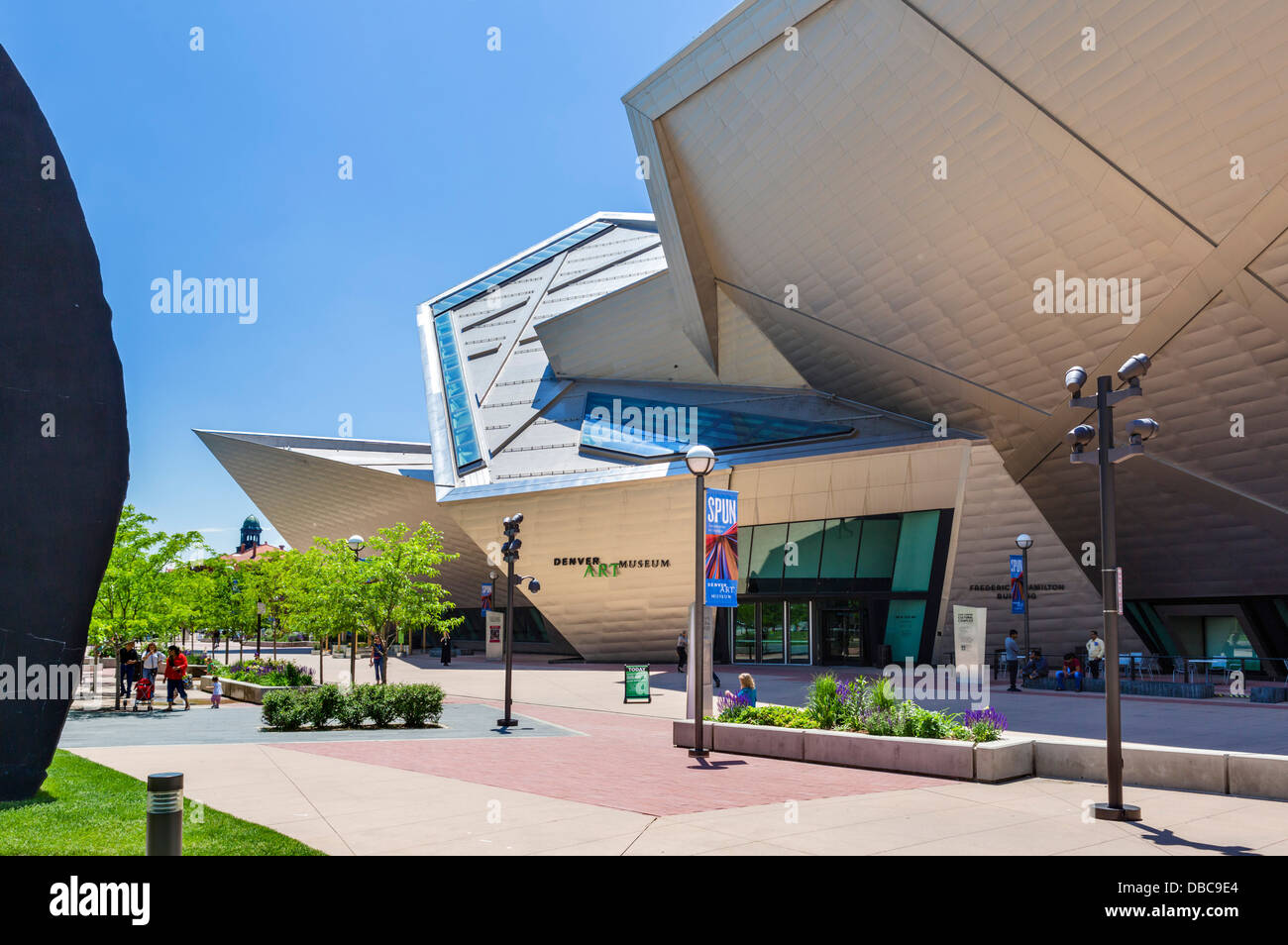 The Frederic C Hamilton Building at the Denver Art Museum, Denver, Colorado, USA Stock Photo