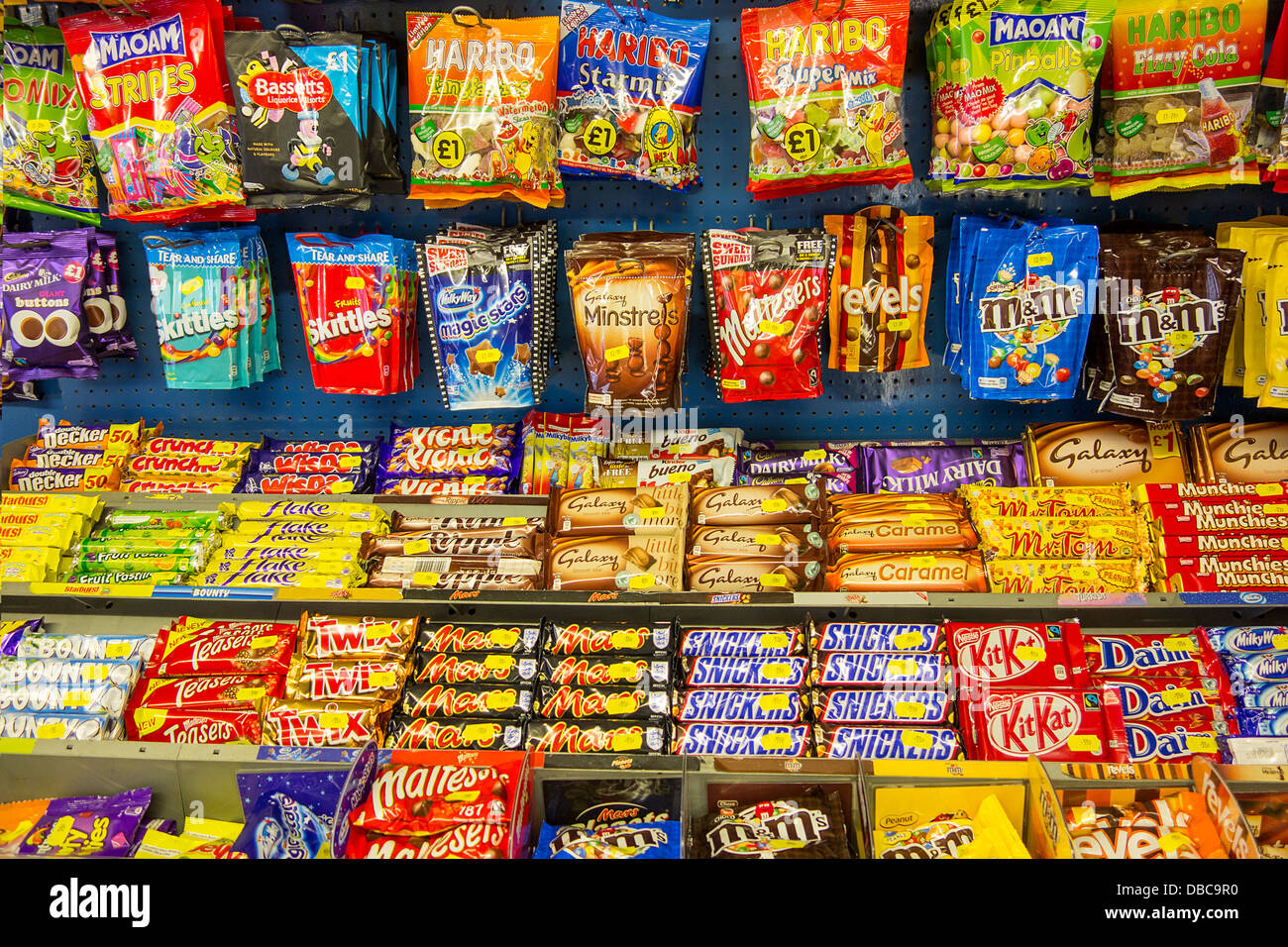 Confectionary Sweet Shop Display Stock Photo