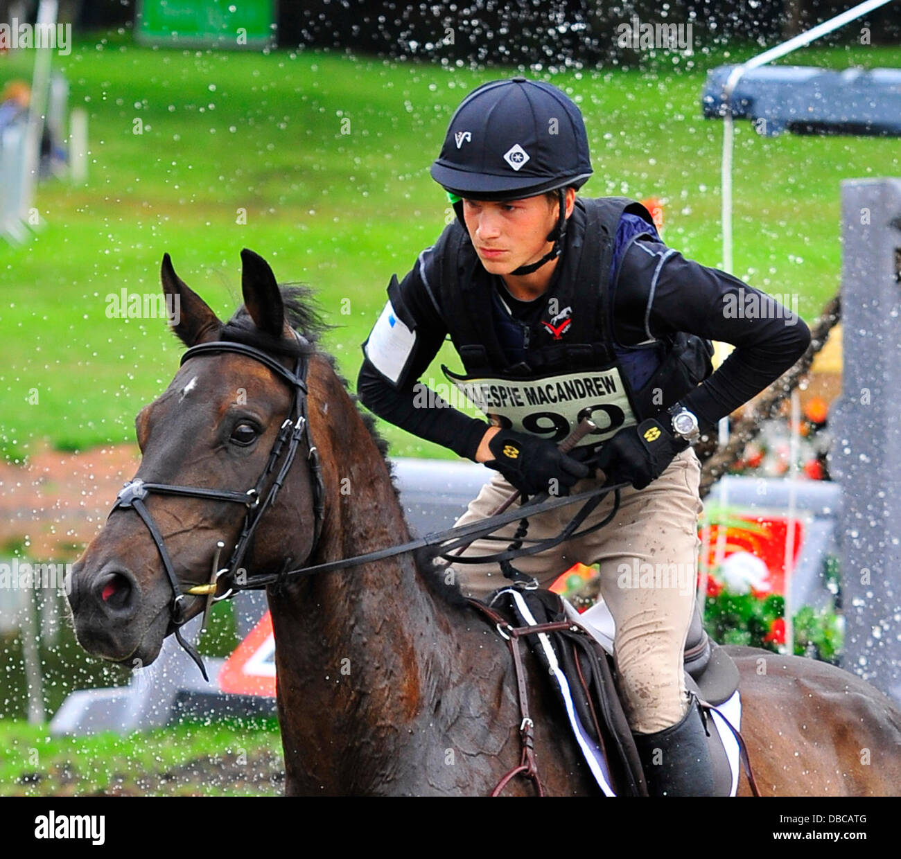 Hopetoun House, South Queensferry, Edinburgh, Sunday 28th July 2013, Niklas Bschorer on Lord Shostakovich during the Cross Country at The Gillespie Macandrew Hopetoun Horse Trials, Hopetoun House, South Queensferry Credit:  Colin Lunn/Alamy Live News Stock Photo