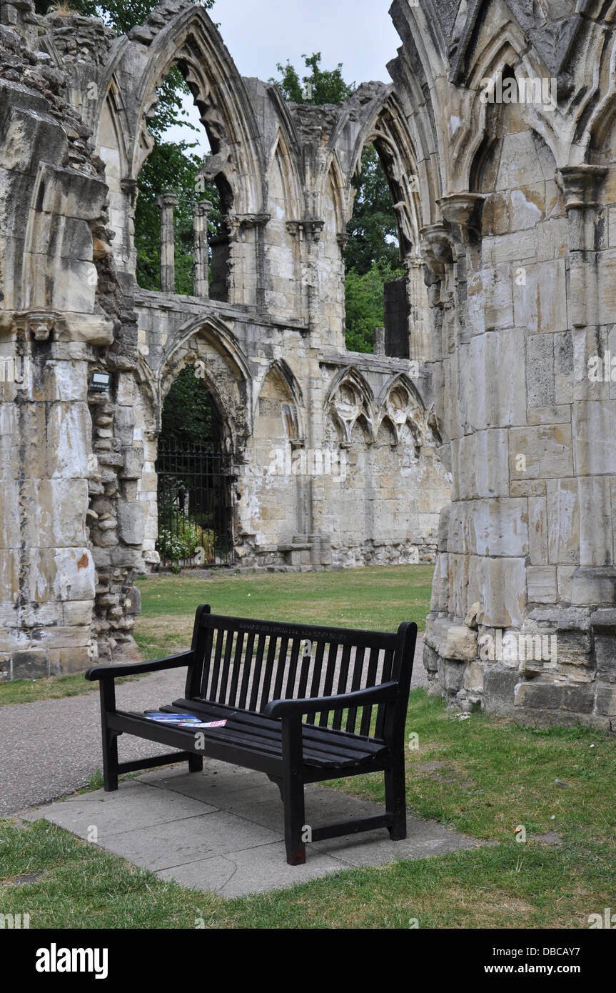 St Mary’s Abbey, Museum Gardens, York Stock Photo