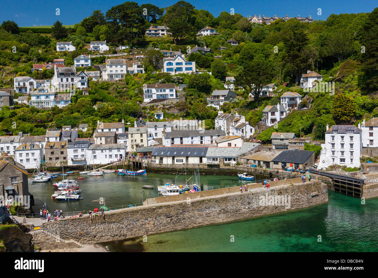 The coastal village of Polperro in Cornwall, England, United Kingdom, Europe. Stock Photo